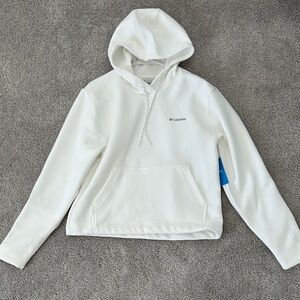New Columbia Classic White Hoodie small
